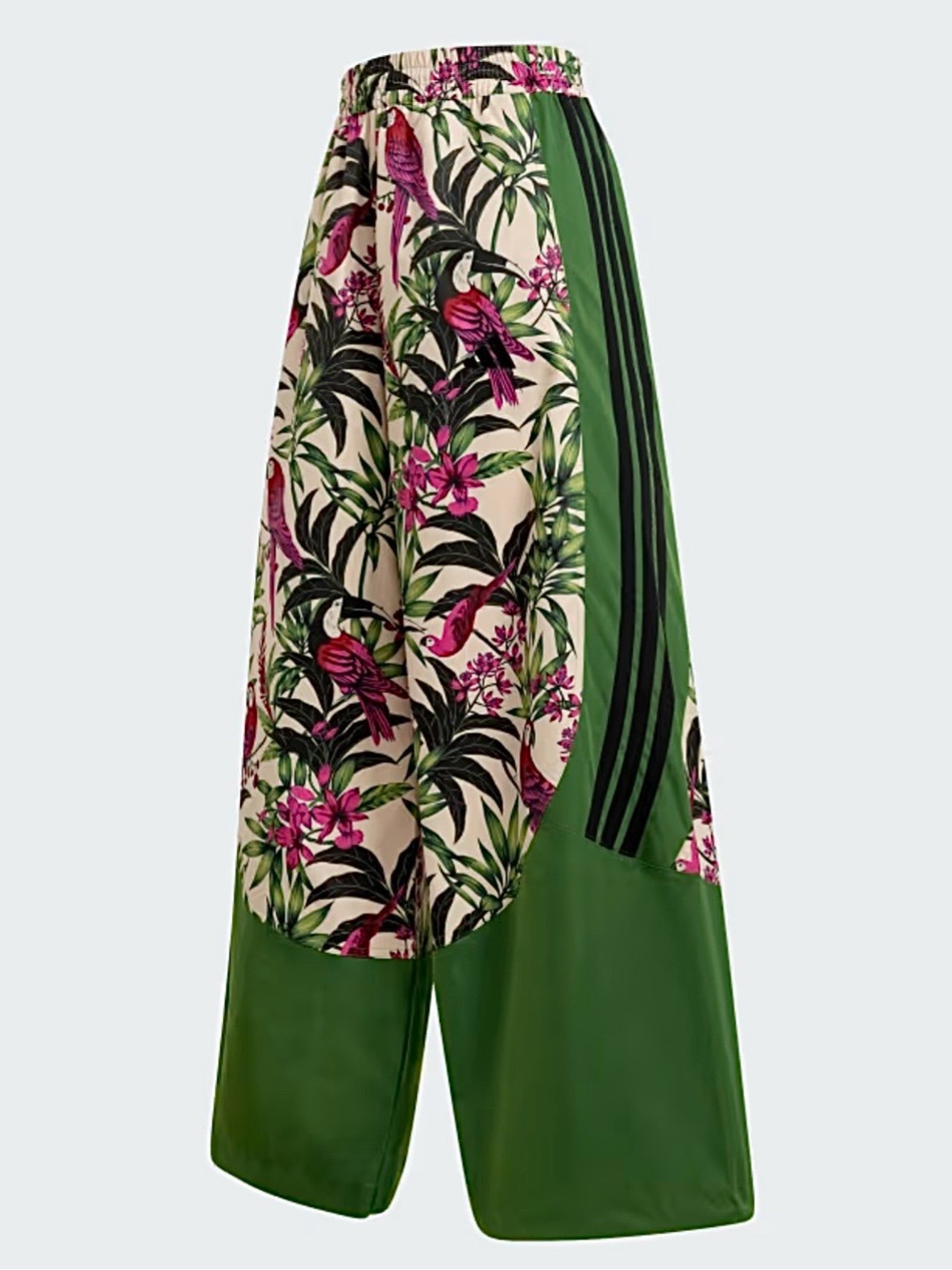 Adidas x Farm Rio Premium Track Pants W/ Tropical Print Crew Green New Size M - Picture 5 of 10